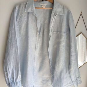 Chemise en lin / linen shirt oversize light blue